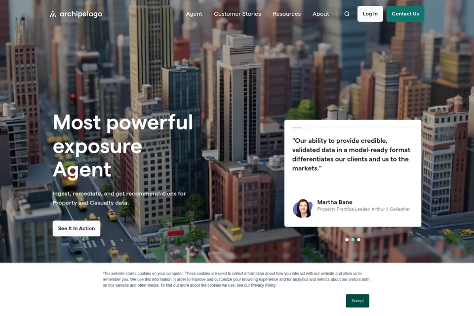 Aperçu de la landing page