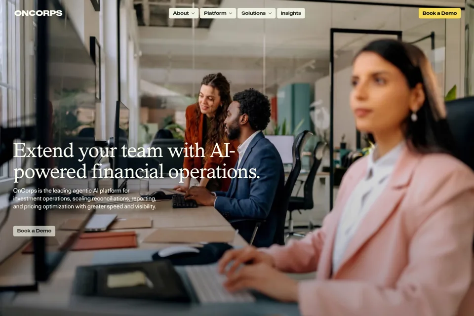 Aperçu de la landing page