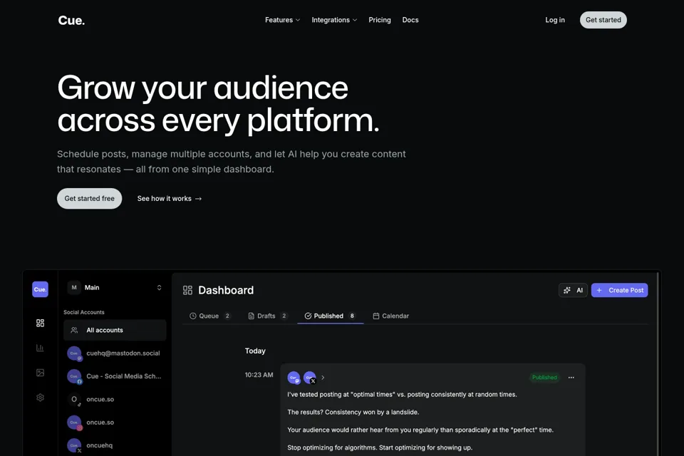 Landing page preview
