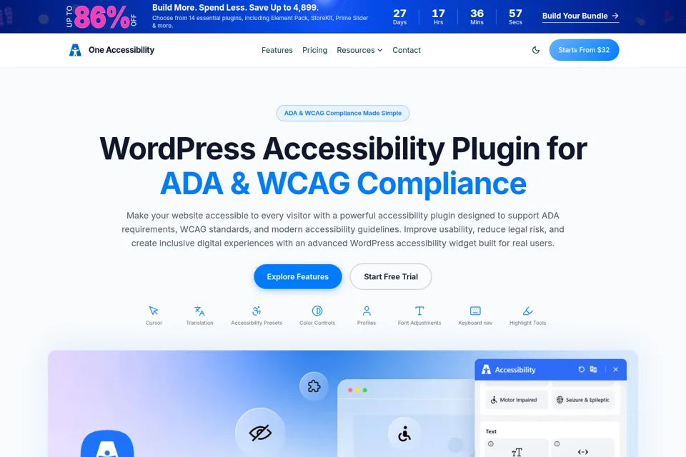 Landing page preview