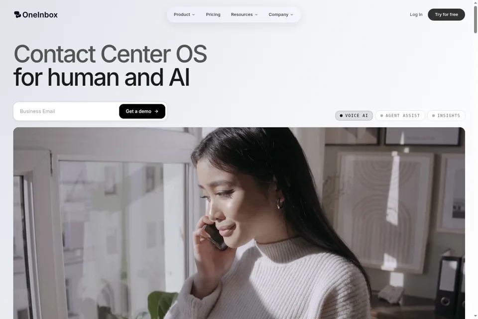 Aperçu de la landing page