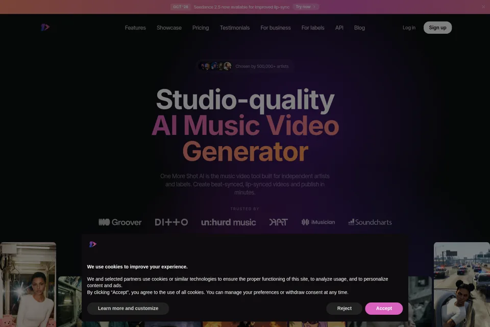 Aperçu de la landing page