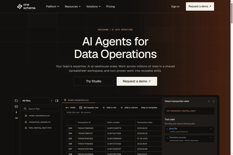 Aperçu de la landing page
