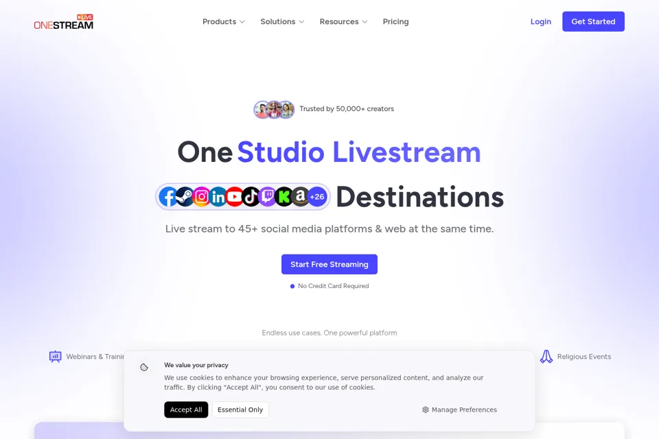 Landing page preview