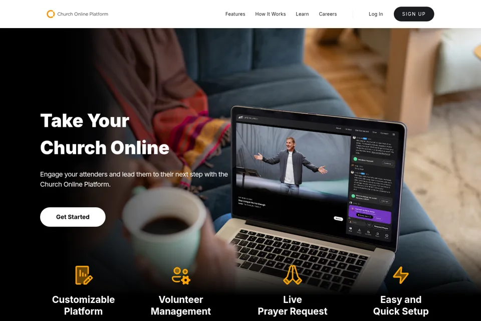 Aperçu de la landing page
