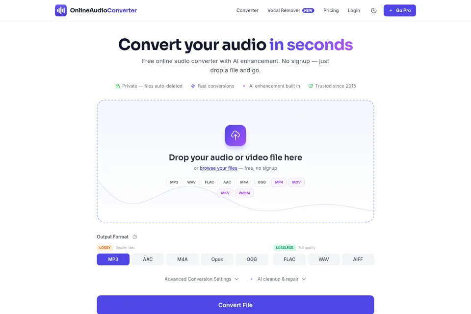 Landing page preview