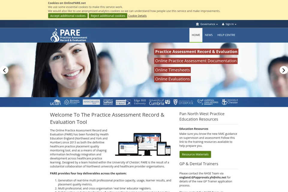 Aperçu de la landing page