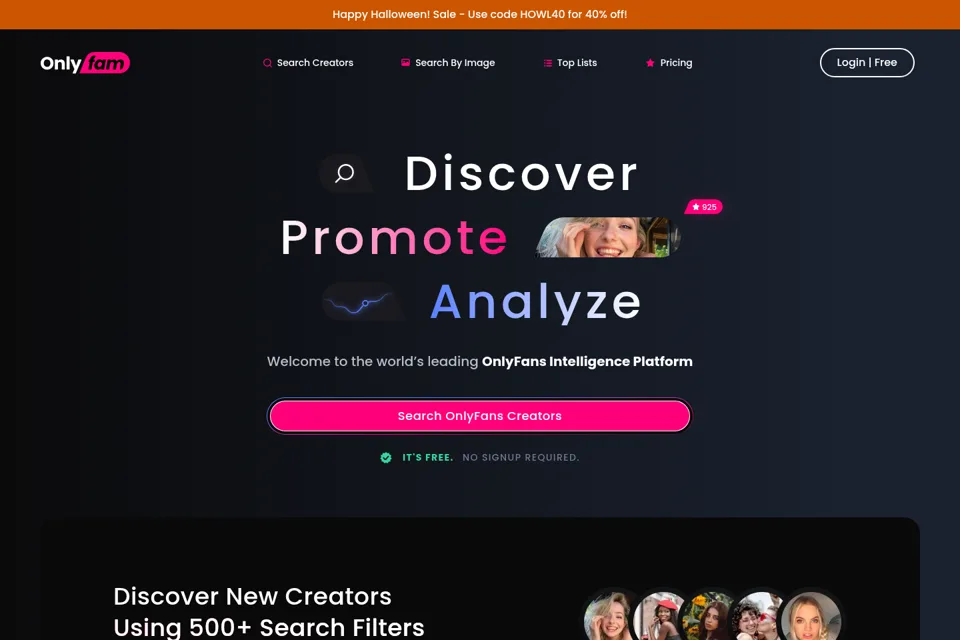 Aperçu de la landing page