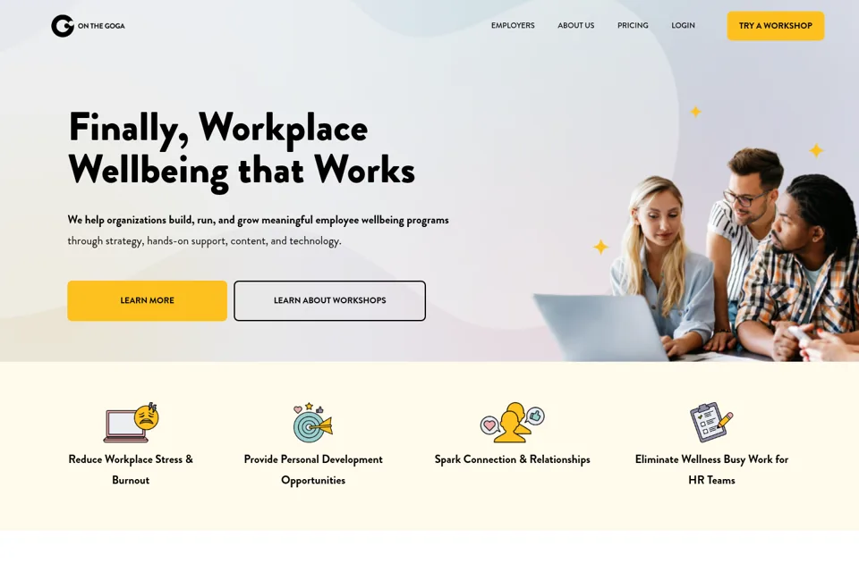 Aperçu de la landing page