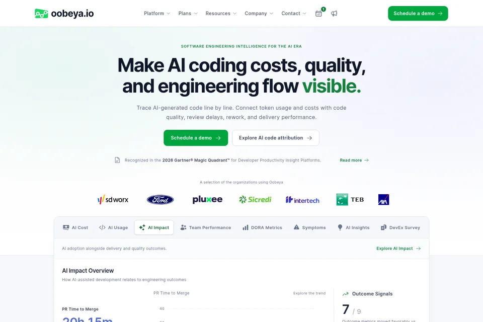 Aperçu de la landing page