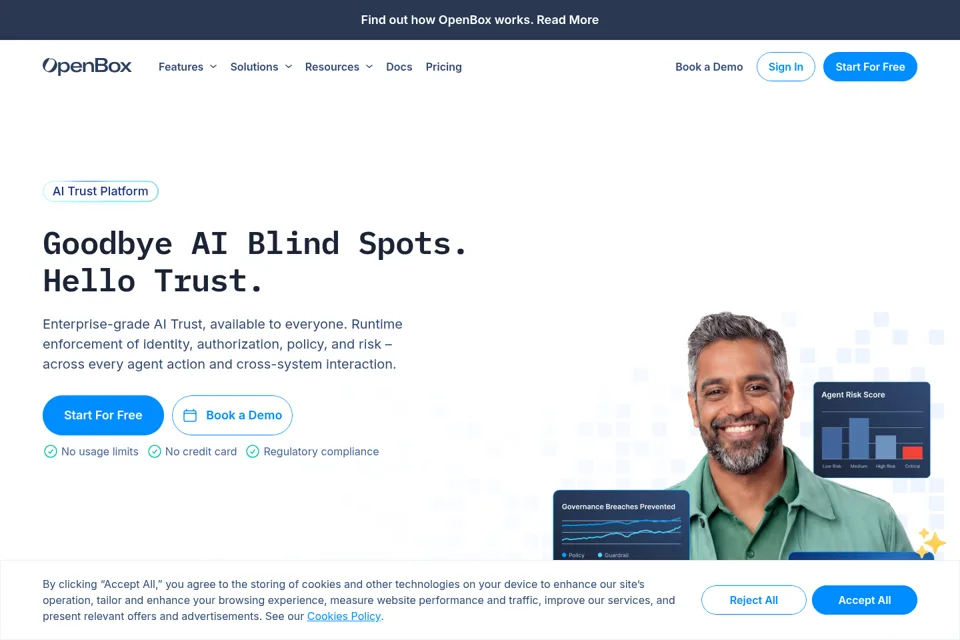 Aperçu de la landing page