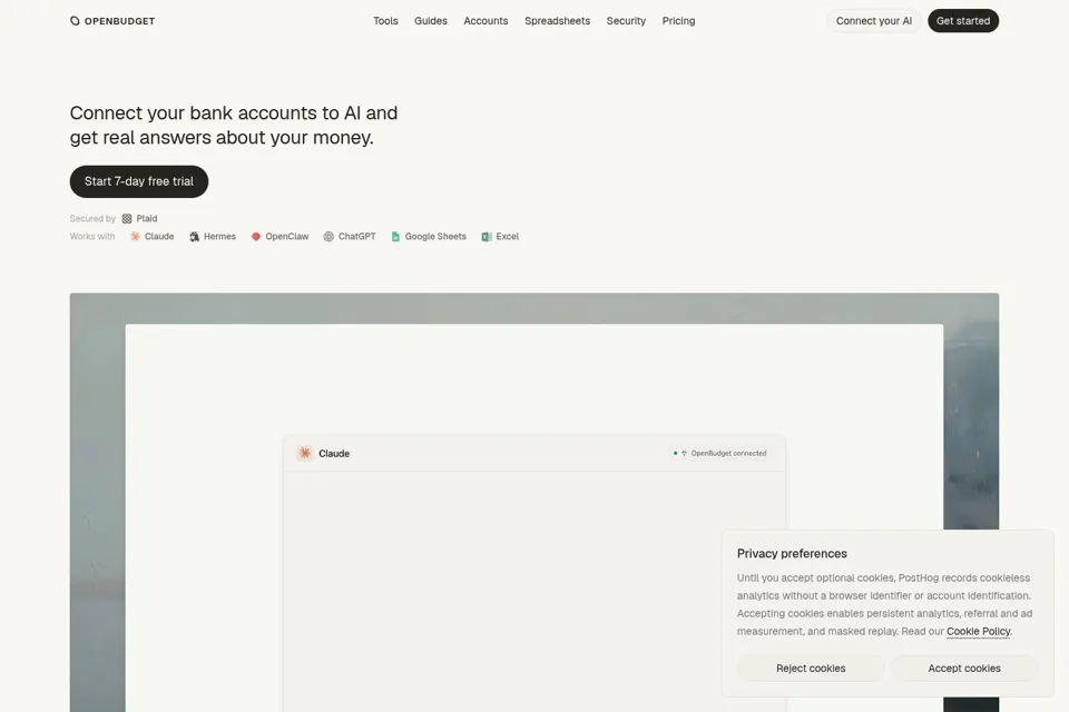 Aperçu de la landing page
