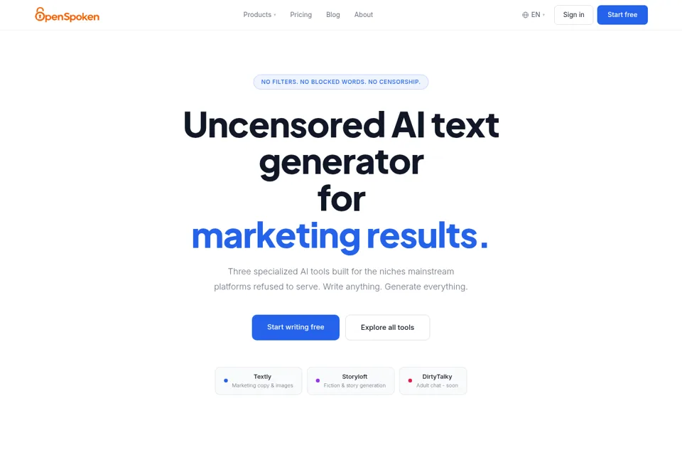 Landing page preview