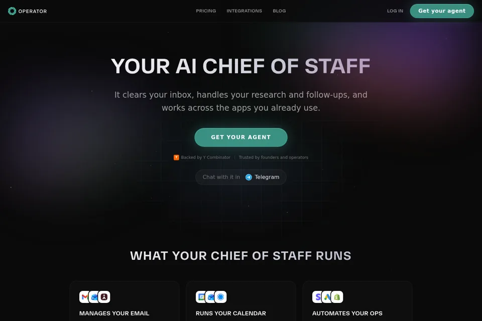 Aperçu de la landing page