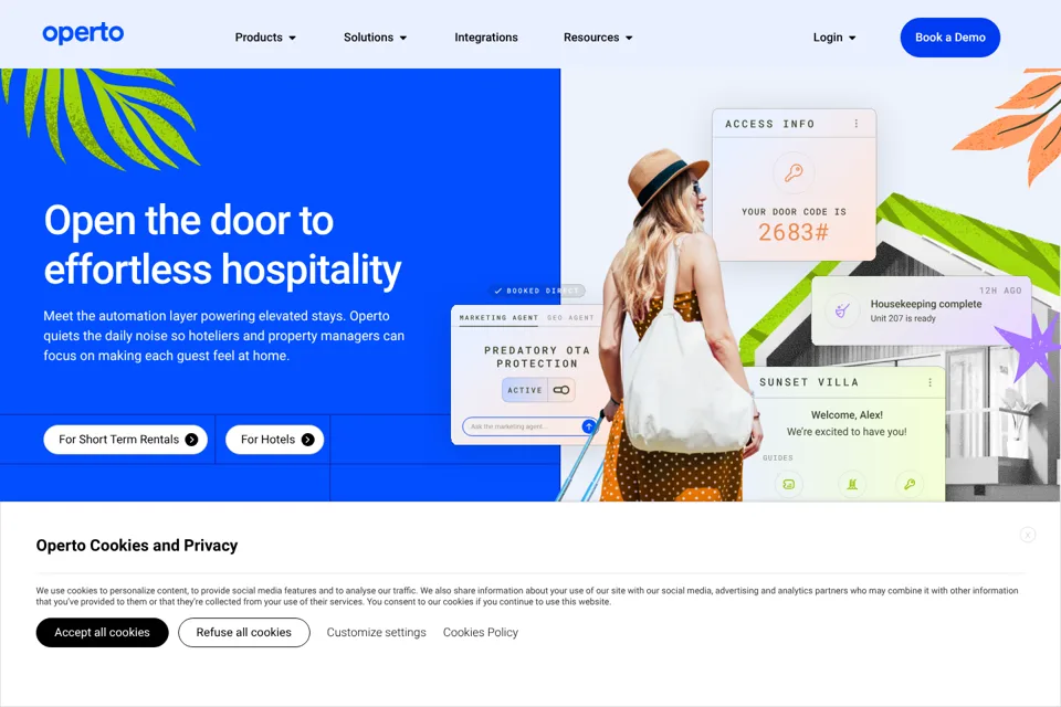 Aperçu de la landing page