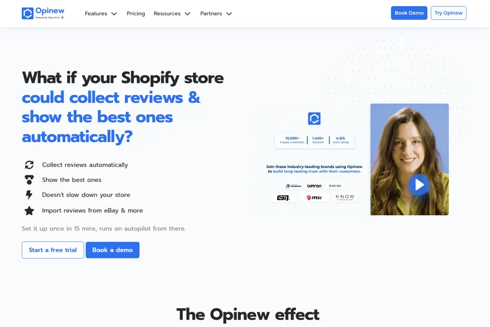Landing page preview