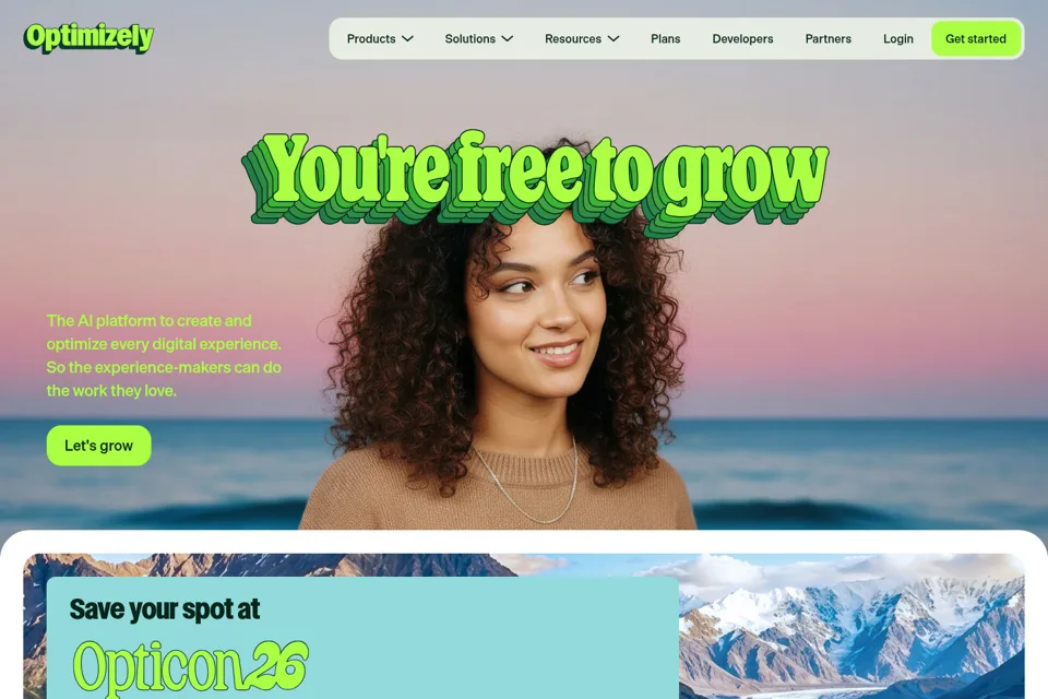 Aperçu de la landing page