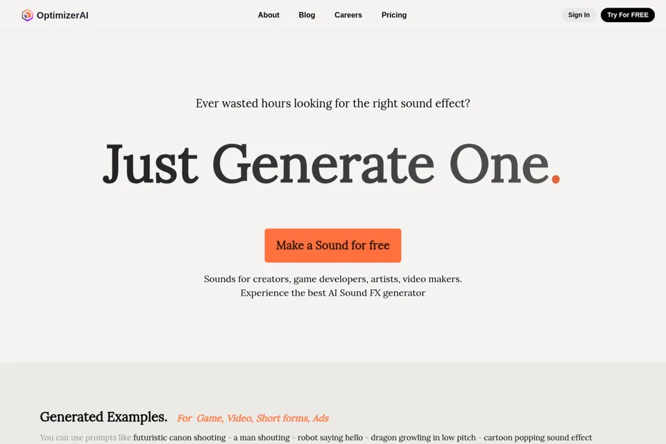 Aperçu de la landing page