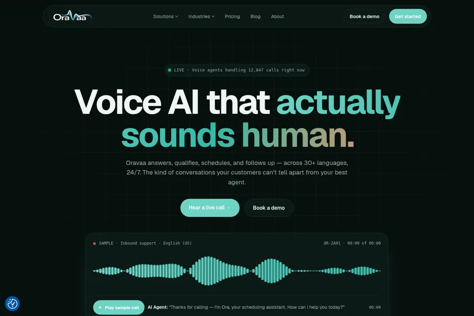 Aperçu de la landing page