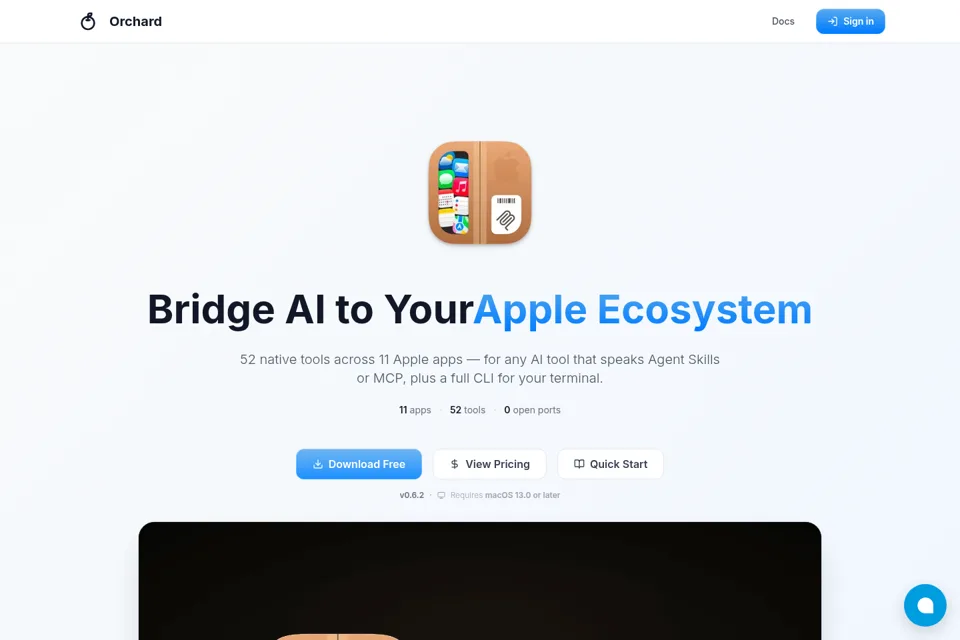 Aperçu de la landing page