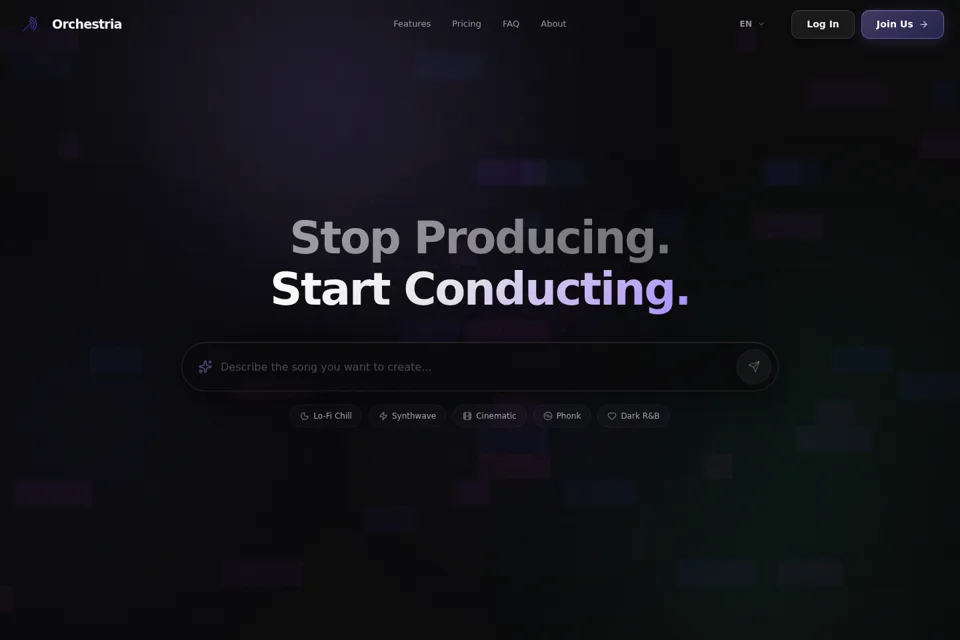Aperçu de la landing page