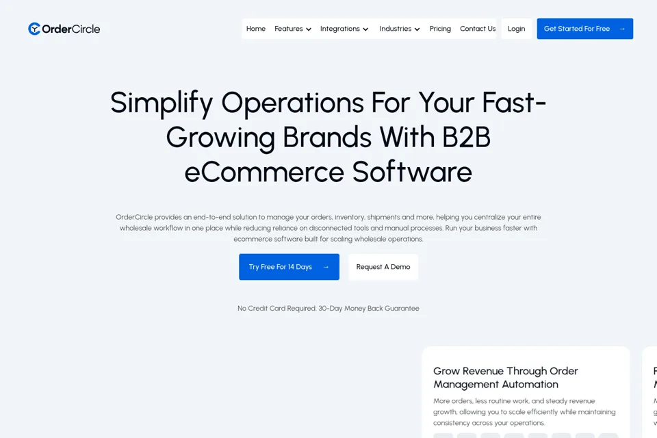 Aperçu de la landing page