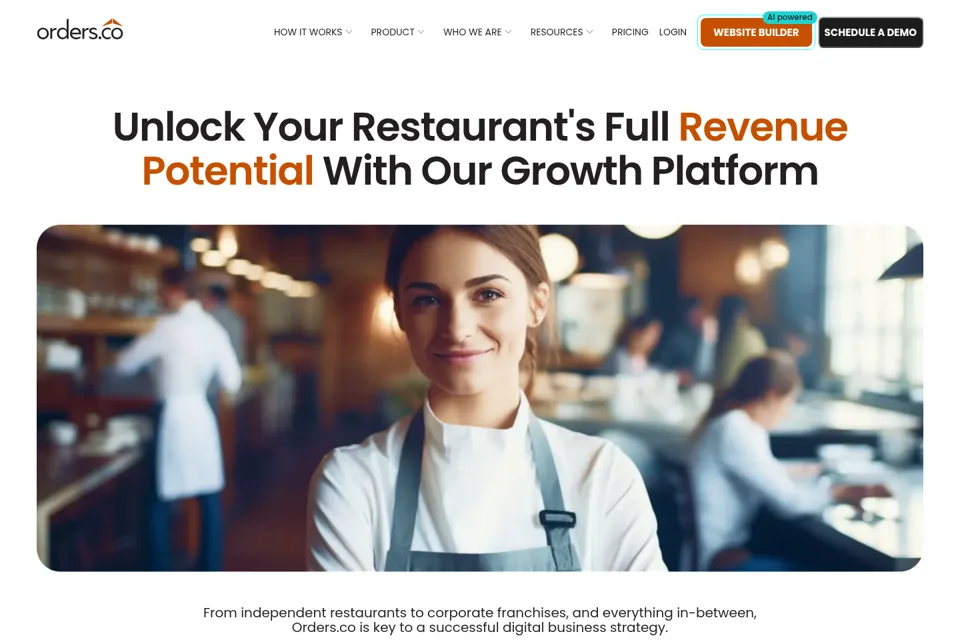 Aperçu de la landing page