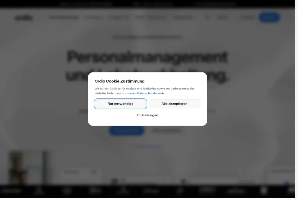 Aperçu de la landing page