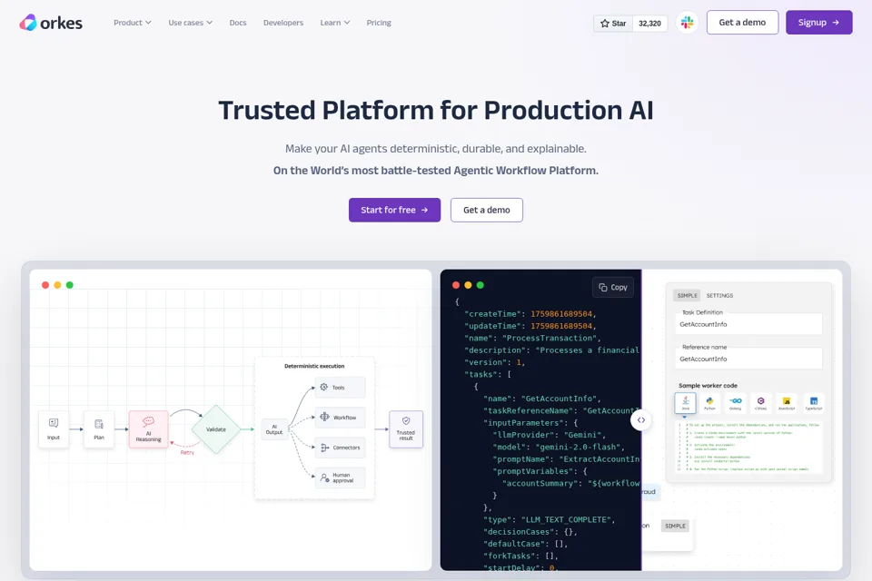 Landing page preview