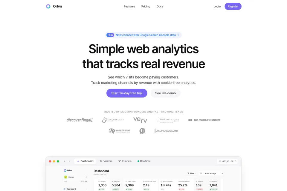 Landing page preview