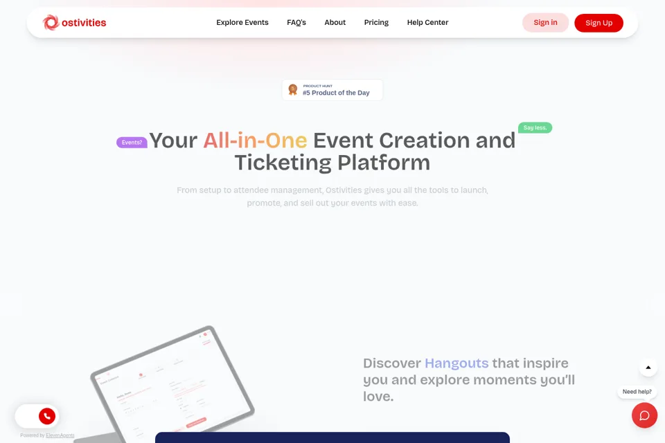 Landing page preview