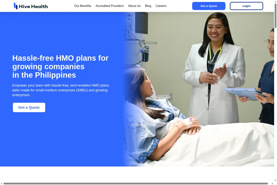 Aperçu de la landing page