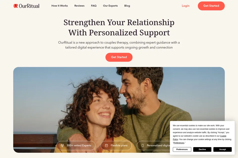Aperçu de la landing page