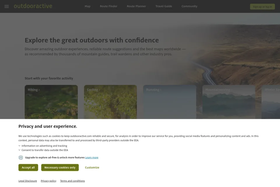 Aperçu de la landing page