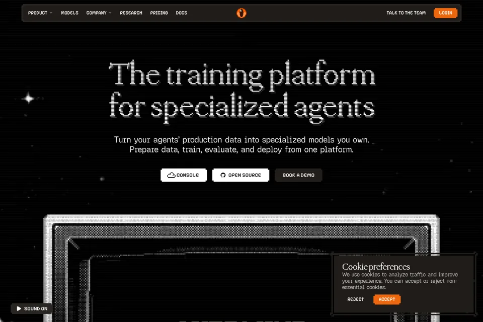 Aperçu de la landing page