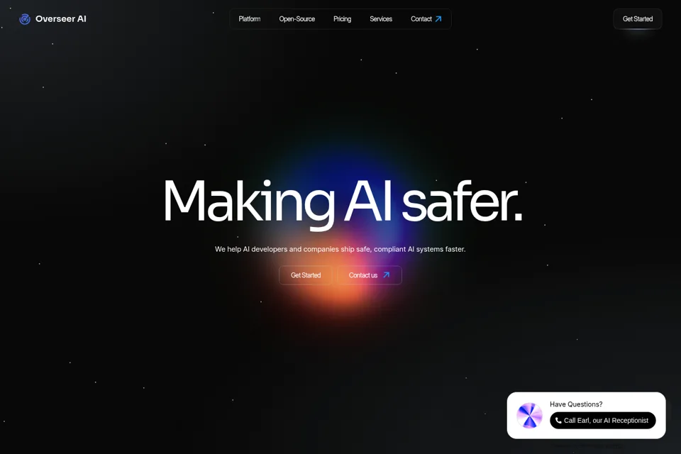 Aperçu de la landing page
