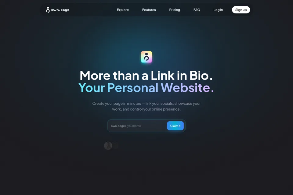 Aperçu de la landing page