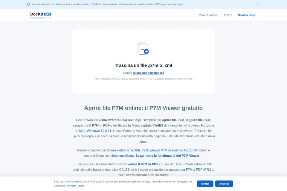 Aperçu de la landing page