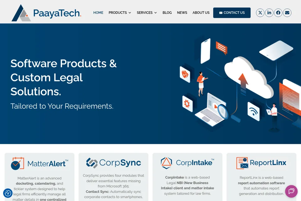 Aperçu de la landing page