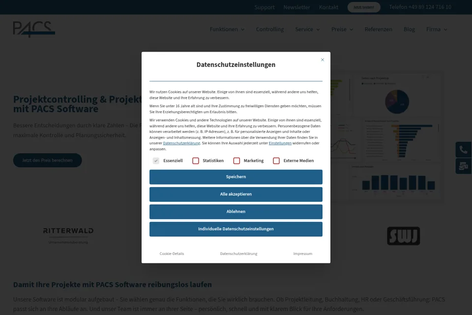 Aperçu de la landing page
