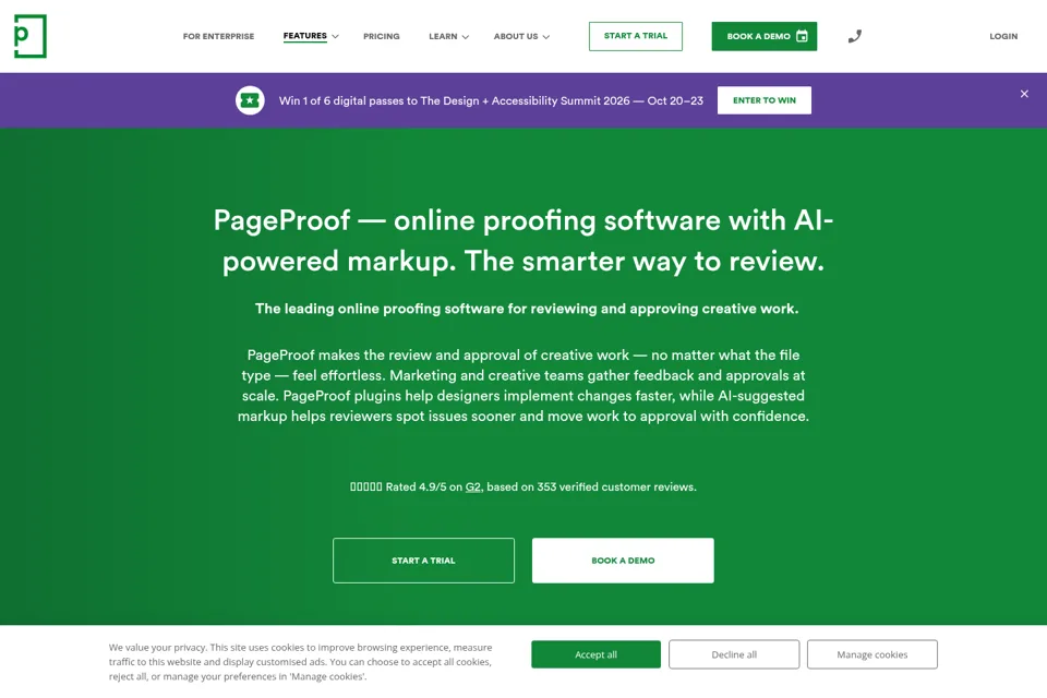 Landing page preview