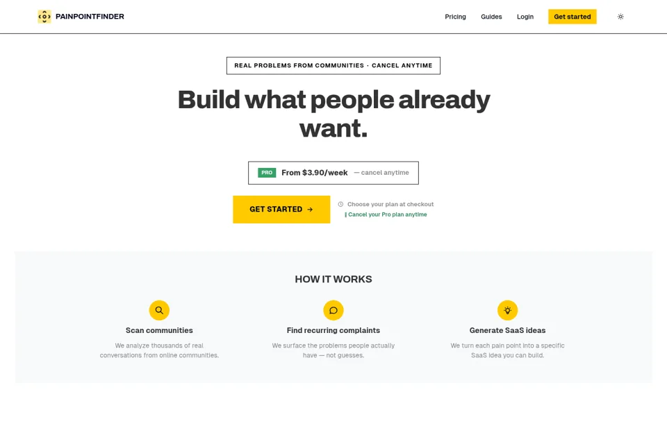 Landing page preview