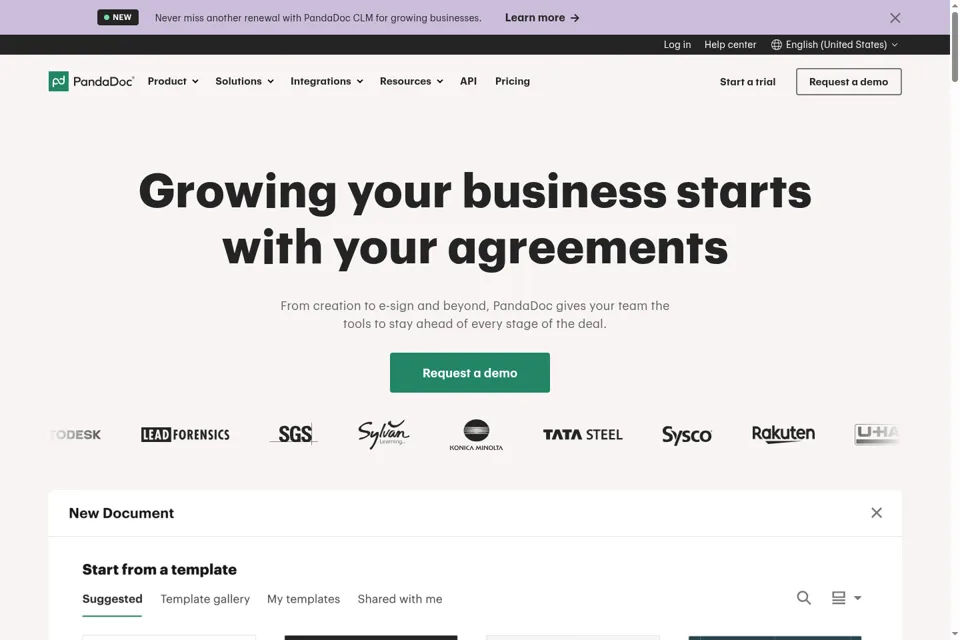 Aperçu de la landing page