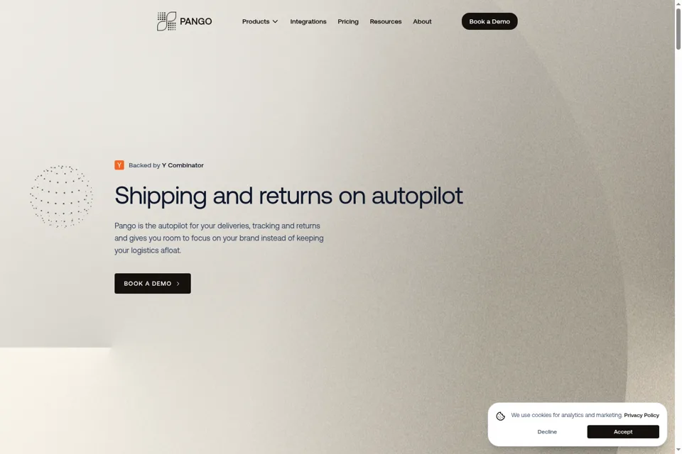 Aperçu de la landing page