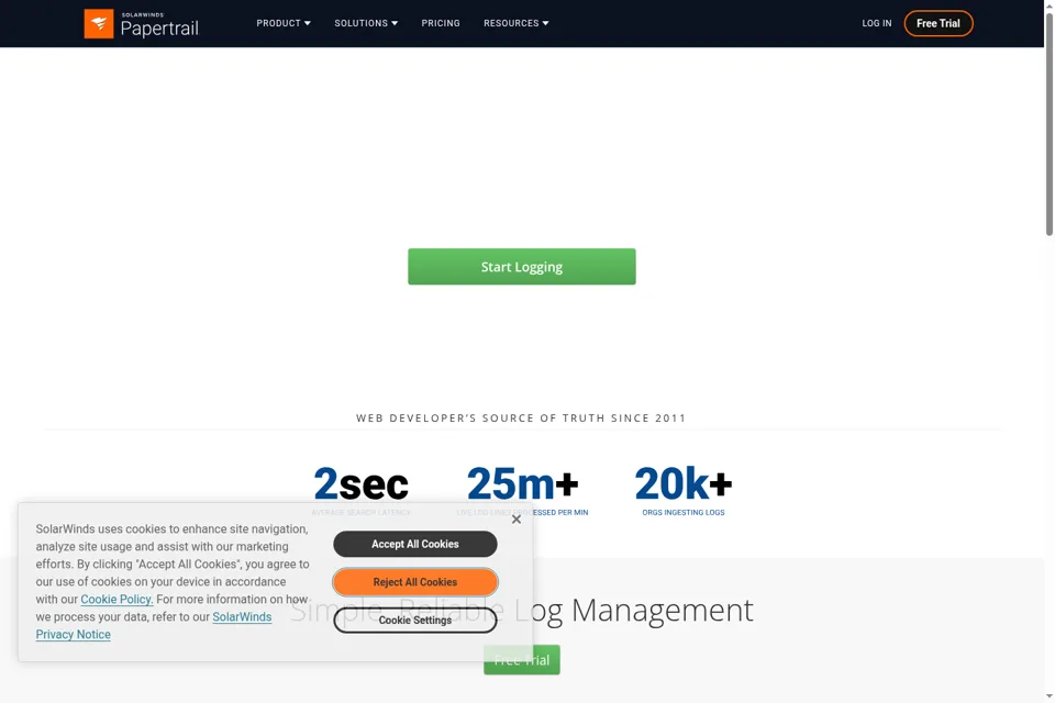 Landing page preview