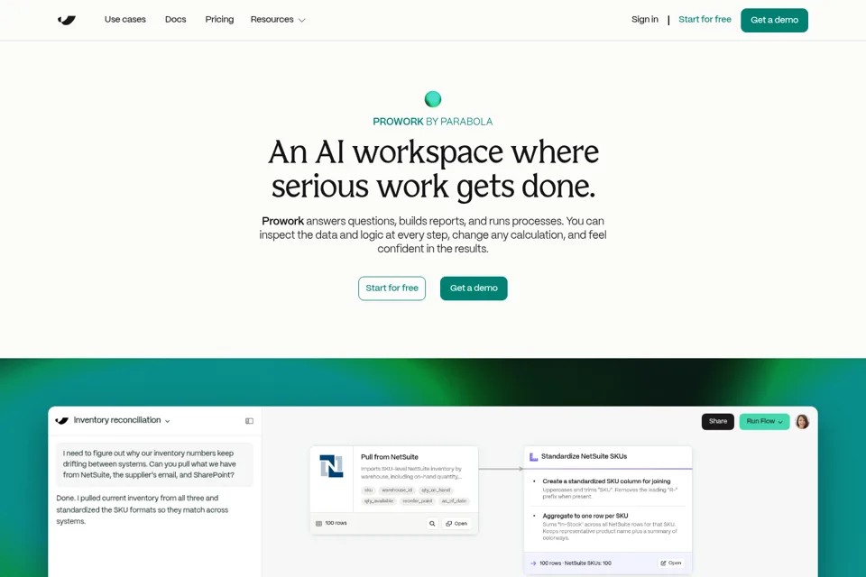 Aperçu de la landing page