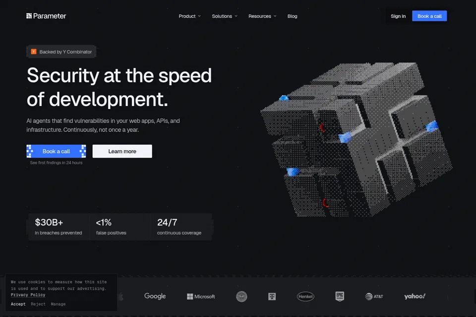 Aperçu de la landing page