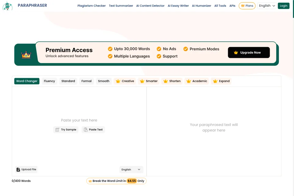 Landing page preview