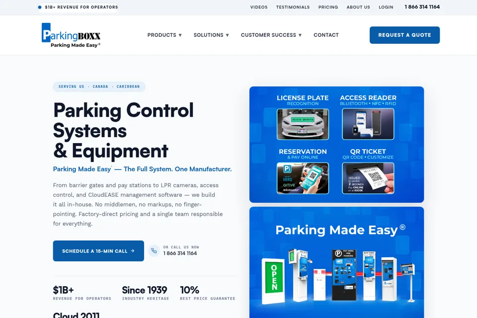 Aperçu de la landing page