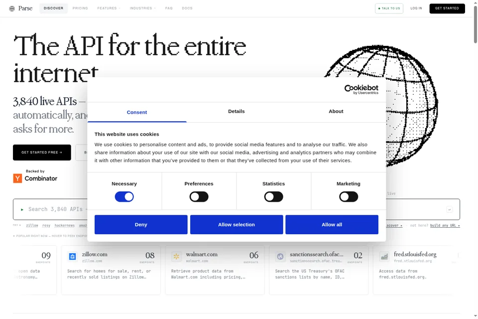 Aperçu de la landing page